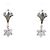 Autre Marque Orecchini a clip in platino PT900 con diamanti