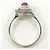 Autre Marque Platinbandring mit Rubin und Diamant - Ansicht 2