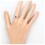 Autre Marque Platinbandring mit Rubin und Diamant - Ansicht 6