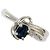 Autre Marque Platinring PT850 mit Saphir und Diamant