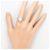 Autre Marque Platin-Bandring mit Opal und Diamant - Ansicht 7