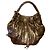 Borsa Hobo Zagliani in Pelle di Pitone Marrone