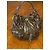 Borsa Hobo Zagliani in Pelle di Pitone Marrone - vista 4