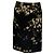 Givenchy knielange Rock mit Blumenprint aus schwarzer Viskose