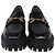 Mocassins à boucle et semelle lug Owen de Stuart Weitzman en cuir verni noir - vue 2