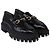 Mocassins à boucle et semelle lug Owen de Stuart Weitzman en cuir verni noir - vue 3