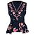 Erdem Peplum-Bluse aus Spitze mit Blumenprint aus dunkelblauem Polyester Marineblau
