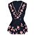 Erdem Peplum-Bluse aus Spitze mit Blumenprint aus dunkelblauem Polyester Marineblau - Ansicht 3