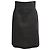 Falda longitud rodilla Yves Saint Laurent en lino negro