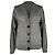 Burberry Vintage Check Cardigan mit Ellenbogen-Patches aus grauer Merinowolle