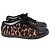 Sneaker basse Lanvin con stampa leopardata in pony hair marrone