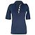 Polo Burberry Brit con scollo a V in cotone blu navy