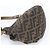 Borsa a mano Fendi Zucca 8BK044 in pelle e canvas Marrone - vista 4
