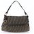 Borsa a tracolla Fendi Zucca in pelle e canvas Marrone