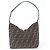 Borsa a tracolla Fendi Zucca in pelle e canvas Marrone - vista 3