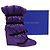 Stuart Weitzman Duvet Keilabsatzstiefel Lila Satin