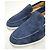 Loro Piana Summer Walk Mocassini Camoscio Blu - vista 4