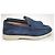 Loro Piana Summer Walk Mocassini Camoscio Blu - vista 5