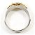 Autre Marque Anello fede in oro giallo 18K e platino con diamante brown Marrone D'oro - vista 3