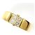 Autre Marque Anello fede in oro giallo 18K e diamanti D'oro