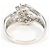 Autre Marque Platinband-Ring PT850 mit Diamant - Ansicht 4