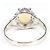 Autre Marque Platin-Bandring mit Diamant und Opal - Ansicht 3