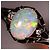 Autre Marque Platin-Bandring mit Diamant und Opal - Ansicht 4