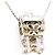 Autre Marque Collar elegante de oro blanco de 18K con diamantes marrones Castaño Dorado - vista 4