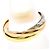 Autre Marque Ehering aus 18K Weißgold mit Diamant Golden - Ansicht 3