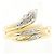 Autre Marque Anello fede in oro giallo e bianco 10K con diamanti D'oro
