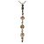Autre Marque Collana in oro bianco 18K con diamante brown Marrone D'oro