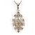 Autre Marque Collar de oro blanco 18K con diamantes marrones Castaño Dorado
