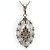 Autre Marque Collar de oro blanco 18K con diamantes marrones Castaño Dorado - vista 3