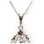 Autre Marque Collar de oro blanco 18K con diamantes marrones Castaño Dorado - vista 4