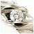 Autre Marque Platin-Bandring mit Diamant - Ansicht 2