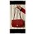 Chanel Chevron Borsa a Patta in Pelle Rossa Rosso - vista 2