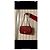 Chanel Chevron Borsa a Patta in Pelle Rossa Rosso - vista 4
