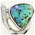 Autre Marque Platinbandring mit Diamant und Opal - Ansicht 2