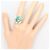 Autre Marque Platinbandring mit Diamant und Opal - Ansicht 7