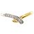 Autre Marque Anello fede in platino PT950 e oro giallo 18K con diamanti D'oro