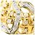 Autre Marque Ehering aus Platin und Gelbgold mit Diamant Golden - Ansicht 2