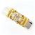 Autre Marque Ehering aus 18K Gelbgold und Platin mit Diamant Golden