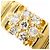 Autre Marque Ehering aus 18K Gelbgold und Platin mit Diamant Golden - Ansicht 2