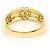 Autre Marque Ehering aus 18K Gelbgold und Platin mit Diamant Golden - Ansicht 4
