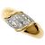 Autre Marque Ehering aus Platin und Gelbgold mit Diamant Golden