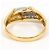Autre Marque Ehering aus Platin und Gelbgold mit Diamant Golden - Ansicht 3