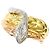 Autre Marque Ehering aus 18K Gold und Platin mit Diamant Golden