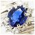 Autre Marque Platin-Bandring mit Saphir und Diamant - Ansicht 2