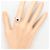 Autre Marque Platin-Bandring mit Saphir und Diamant - Ansicht 7