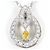 Autre Marque Collana in platino con diamanti gialli e bianchi